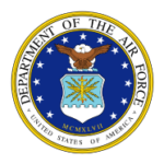 The military logo of the United States Department of the Air Force.