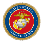 The US Marine Corps logo on a military.