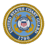 The United States Coast Guard logo, representing the military branch.