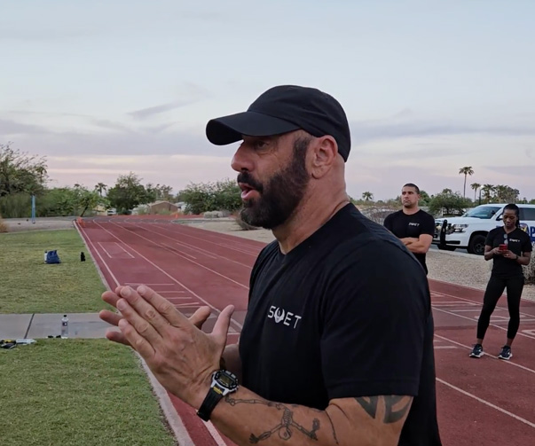 Coach C talking during a SWET Event with the PHX PD.